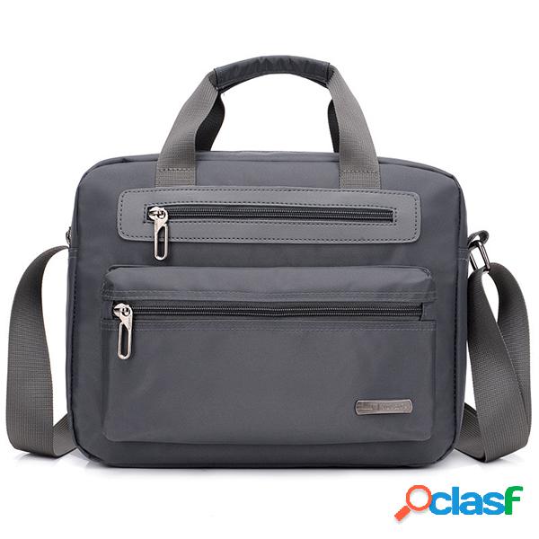 Homens Oxford Solid Plain Business Bolsa Crossbody Bolsa