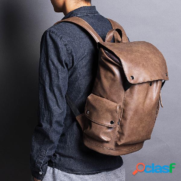 Homens Sólidos Casual USB Carregamento Flap Multifuncional