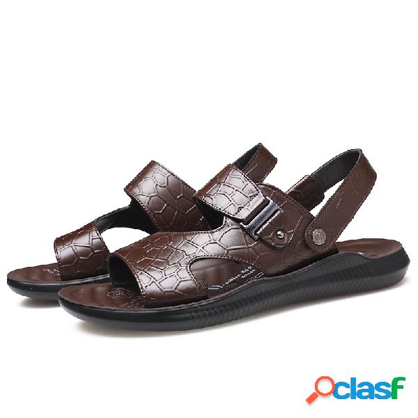 Homens Toe Aberto Comfy Soft Slip On Casual Praia Sandálias