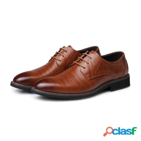 Homens cor jogo formal negócios Lace Up sapatos