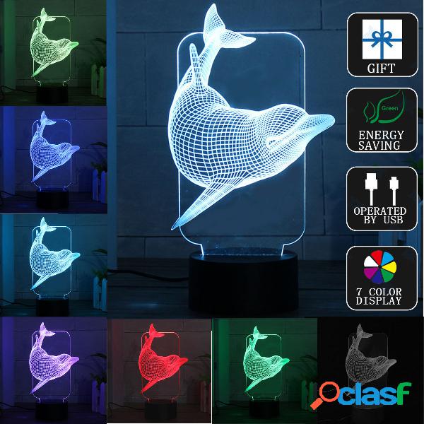 Ilusão 3D Luz Da Noite Colorida LED Desk Lamp Quarto Home