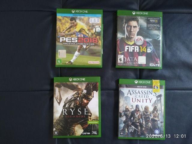Jogos Novinhos Xbox One (FIFA 14/PES18/Ryse/ Assassins Creed