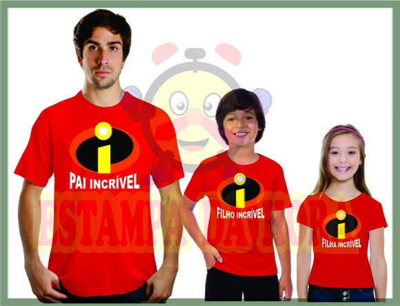 Kit 3 Camiseta Dia dos pais-Pai incrível