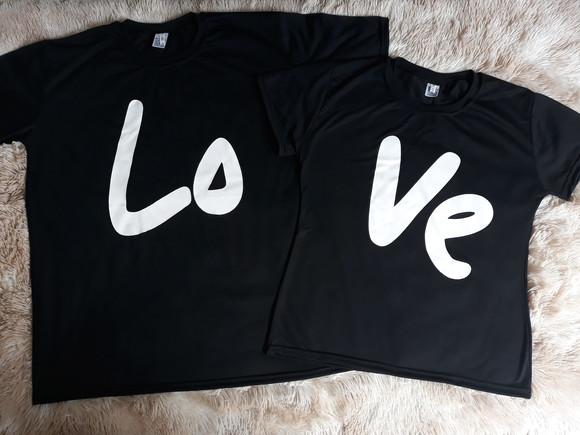 Kit Camisetas Casal Namorados - LOVE