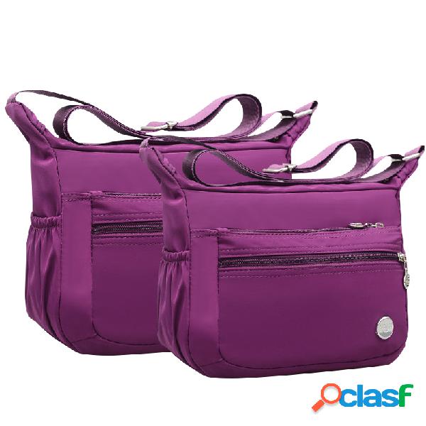 Mulheres Nylon Bolsas crossbody impermeáveis Multi-slots