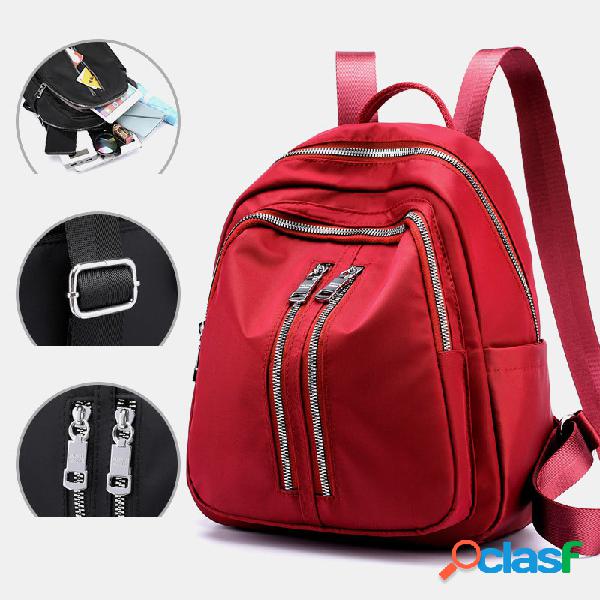 Mulheres Nylon Waterproof Multifunções Casual Patchwork