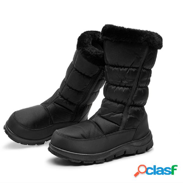 Mulheres inverno quente de pelúcia antiderrapante preto