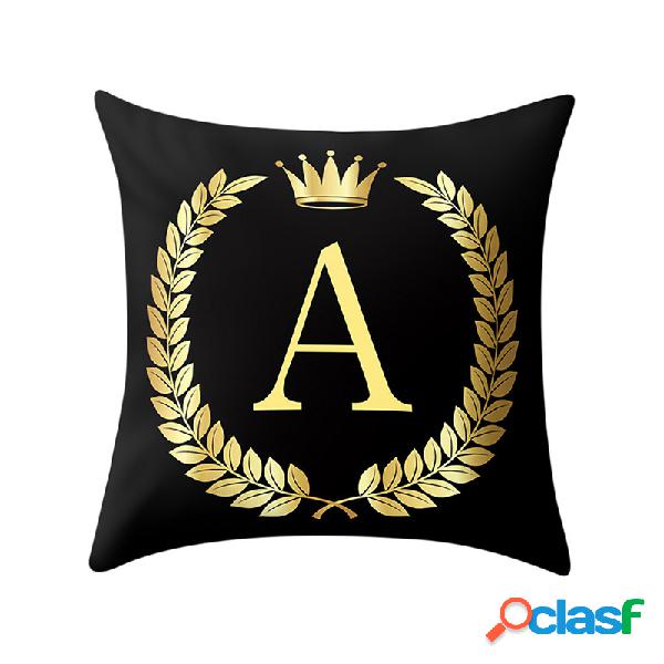 Ouro Royal Crown Olive Branch Alfabeto Peach Skin Capa de