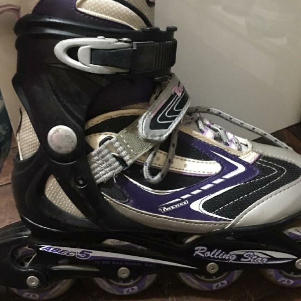 Patins Traxart Inline Rolling Star - Roxo 35