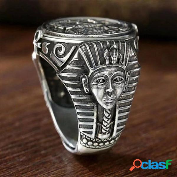 Personalidade do vintage Antigo Anubis Egípcio Anel De Aço