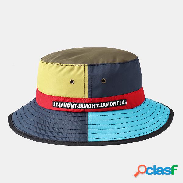 Pescador de costura multicolor Chapéu Cap respirável à