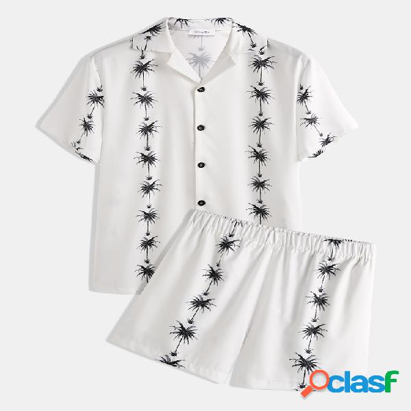 Plus Tamanho Lapel Collar Two Pieces Sets Loose Holiday