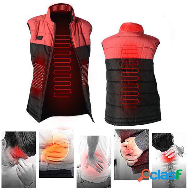 Plus Tamanho Zip Aquecimento frontal Colete controlável com