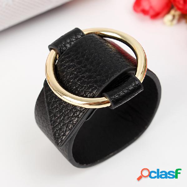 Pulseira de moda em couro de liga de couro PU