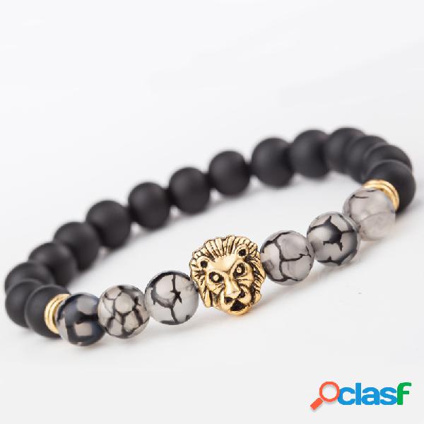 Pulseiras De Contas De Ágata Do Vintage Contas de Liga