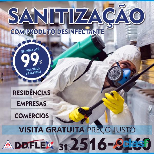 Sanitização com Produto Desinfectante