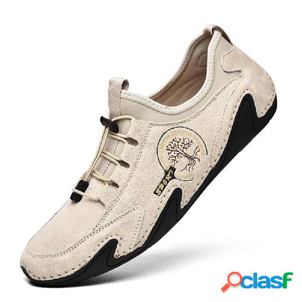 Sapatos de couro feitos à mão para homens Soft Mocassins