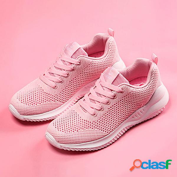Sapatos de desporto ao ar livre respiráveis com cordões