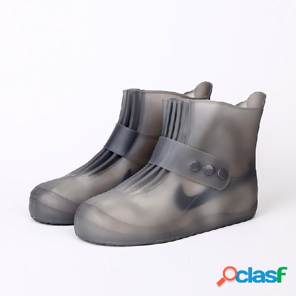 Silicone Bota de chuva de capa impermeável e à prova de