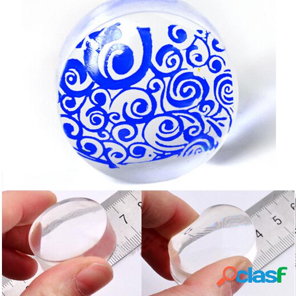 Silicone transparente Unhas Stamper de arte que carimba o