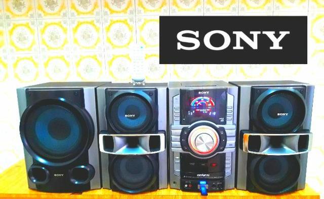 Som mini system Sony 400w rms USB 03 caixas de som