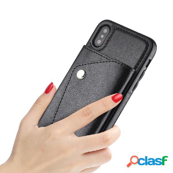 Telefone de carteira de couro de pacote de cartão de moda