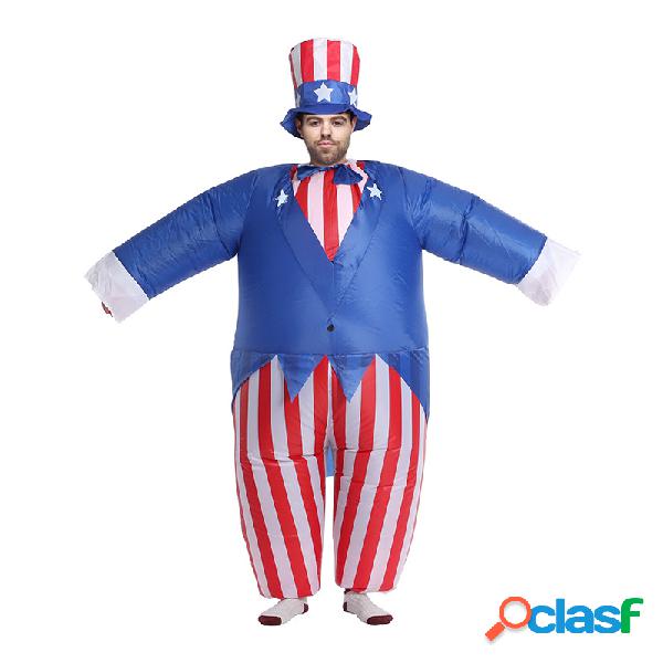Tio Sam Partido Roupa Inflável Bonito Cosplay Desempenho