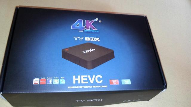 Tv box mx9 na caixa