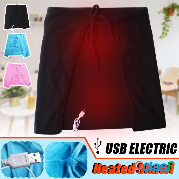 USB Cobertor Elétrico Xale De Veludo Na Altura Do Joelho
