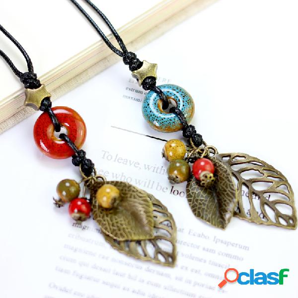 Vintage Pingente Handmade Colar Frisado Deixa Encanto Colar
