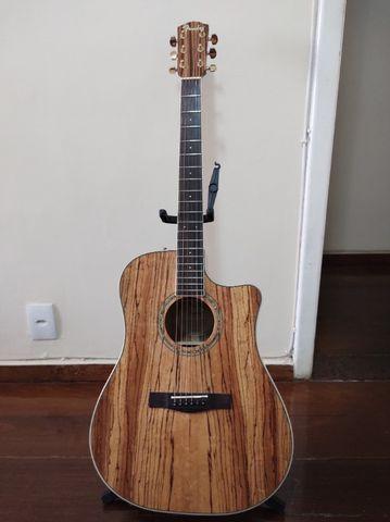 Violão Fender (modelo cd220ce). Aço