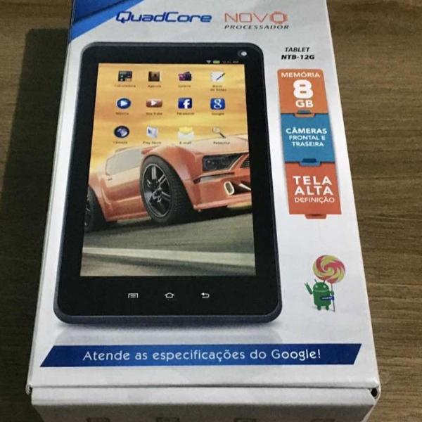 tablet mondial ntb-12g wifi, android 5.1, 2mp, 8gb - preto