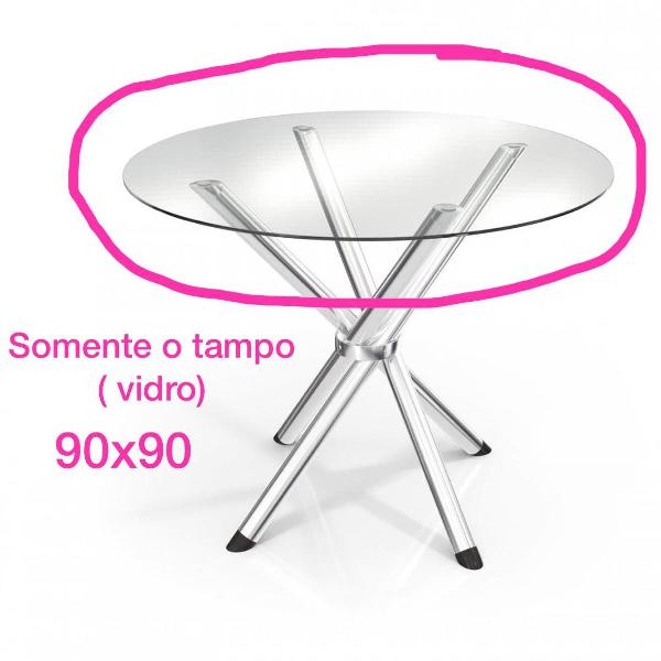 tampo de vidro para mesa