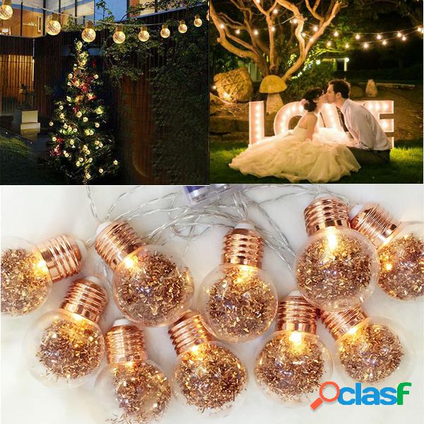 10 LED Lâmpadas Cordas Luzes de Fadas Lâmpada Do Pátio Do