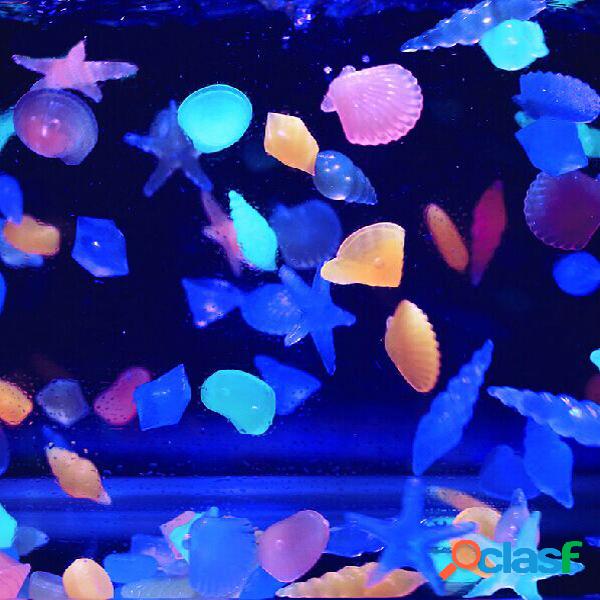 10Pcs Fish Tank Landscape Glow Pebble Light Emitting Stone