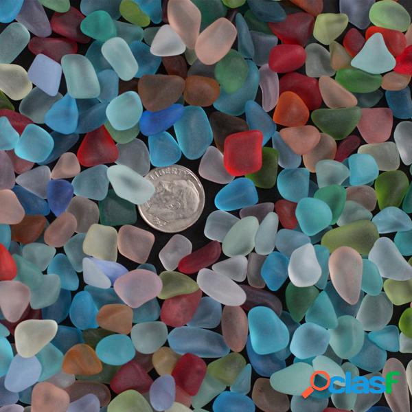 20 peças de vidro Flat Bead Aquarium Vase Decorações Sea