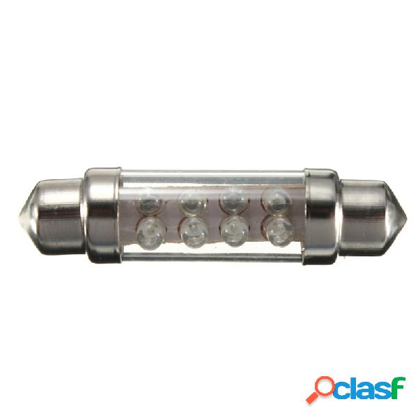 2/4 / 10pcs 42mm 8 LED Luz interior do número da placa do