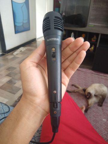 3 Microfones (Mondial e Singstar) com adaptador USB