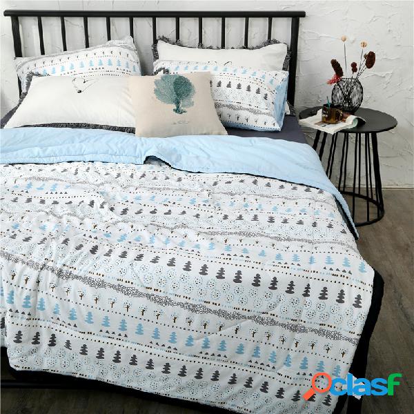 3/4 Pcs INS Estilo Lavado Conjunto de Cama de Algodão de