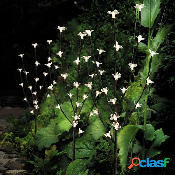 3PCS Solar Powered Branco Quente Colorful Branco LED Ramo