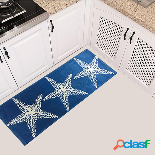 45x115cm Star Printing Anti-slip Soft Flannel Door Mat