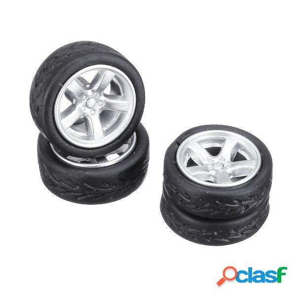 4PCS Alloy Wheels Tire Set Jantes e eixos modelo de carro