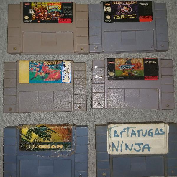 6 cartuchos de Super Nintendo