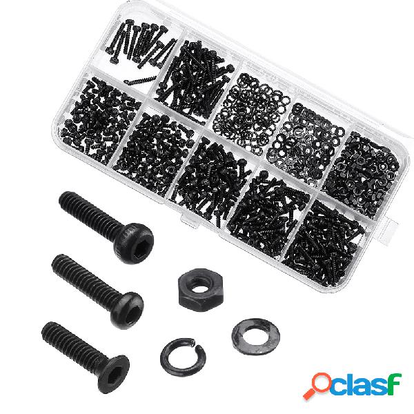 600 Pcs Aço Carbono Preto 10.9 Grade Hexágono Cap Botão