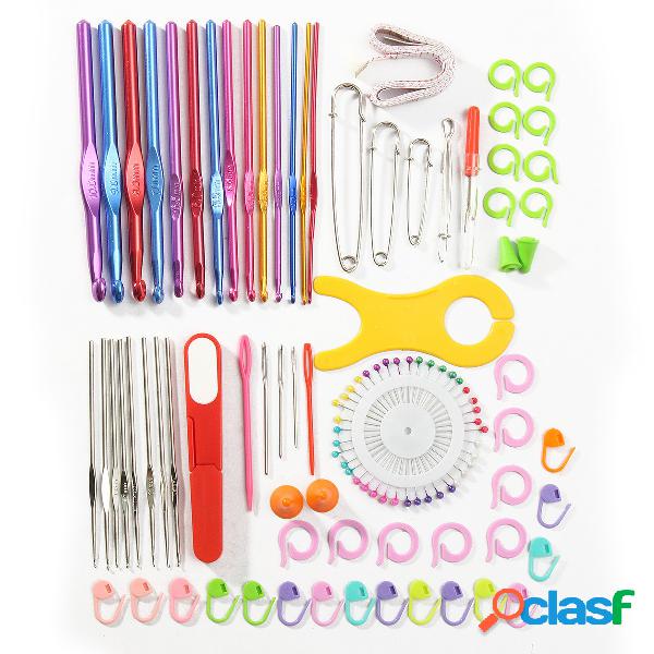 73pcs Multi Color Soft Grip Handle Gancho de crochet de
