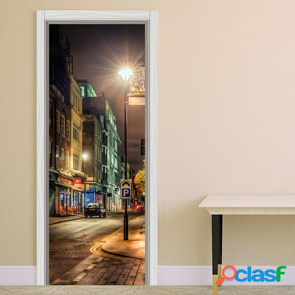 88cm x 200cm 3D Simulate Door Wall Stickers Papel de parede