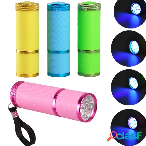 9 LED Lanterna Mini gel polonês UV LED lâmpada de unhas