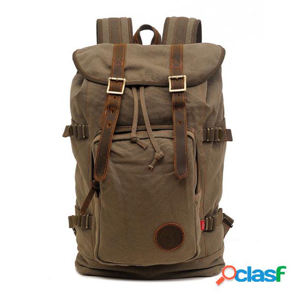 AUGUR Homens Lona Mochila de Viagem Do Vintage Ao Ar Livre