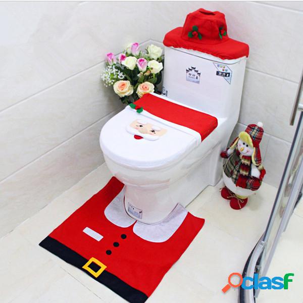 Banheiro Happy Santa Toilet Seat Cover New Year Christmas