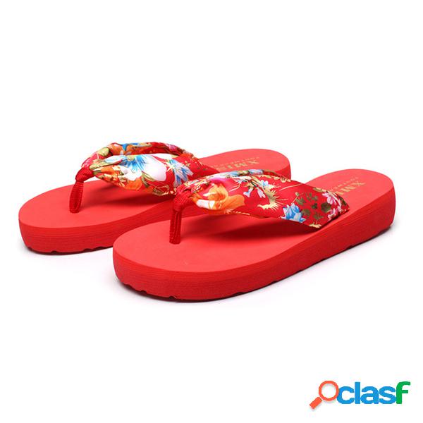 Big Size Colorful Ribbon Clip Top Flip Flops Summer Outdoor